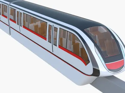 Elevated trains bundle II 3D Model Pack
