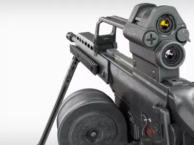 HK G36 Machine Gun Tactical Low-poly 3D model