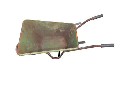 Old Wheelbarrow Low-Poly PBR Low-poly 3D model