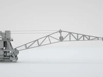 Naval Crane 3 - World War 2 Warship 3D model