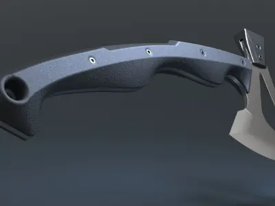 Hunting and combat modern Axe 3D model