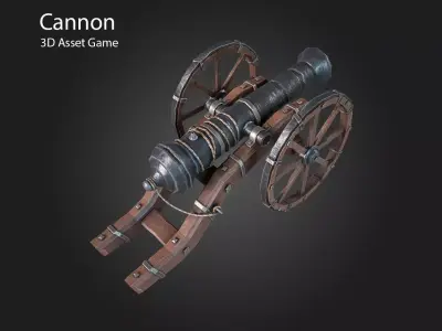 Cannon Low-poly 3D model