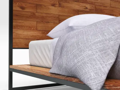 Logan Industrial Bed by West Elm 3D model