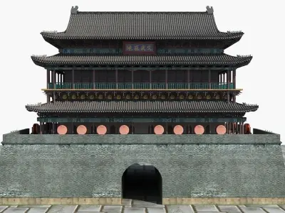 Drum Tower of Xi An  3D model