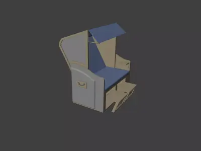 beach chair German version 3D model
