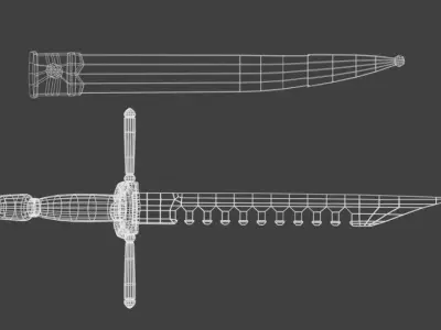 Daga Rompe Espadas LowPoly Low-poly 3D model