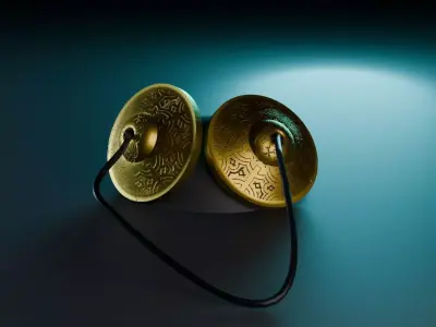 Tibetan Cymbals Tingsha 3D model