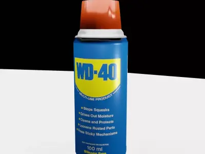 Aerosol Spray WD40 Free low-poly 3D model