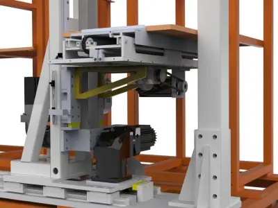 MiniLoad ASRS system automated warehouse design model 3D model