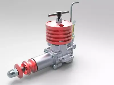 Engine for model aircraft 3D model