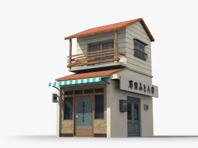 Japanese House x19 Low-poly 3D model purchase