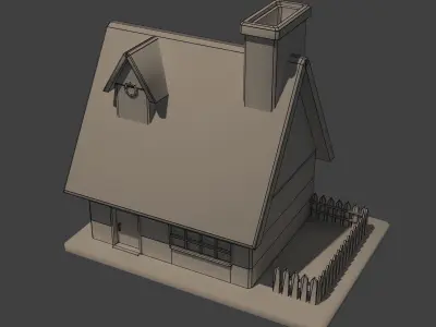 Medieval House Free low-poly 3D model purchase