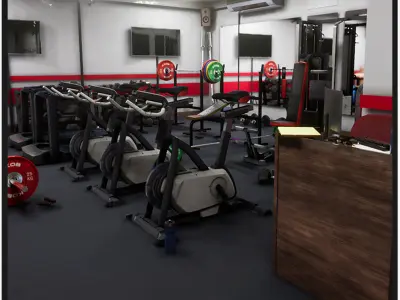Gym  Furniture Package  100 variations Low-poly 3D model