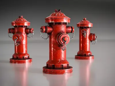 Realistic Fire Hydrant  3D model