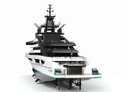 Lurssen Opus Luxury Yacht Dynamic Simulation 3D model