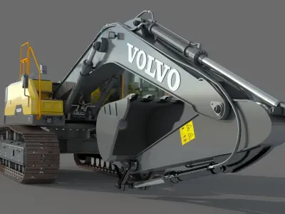 Volvo EC220EL Excavator 3D model