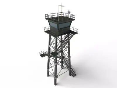 Watch Tower Low-poly 3D model buy