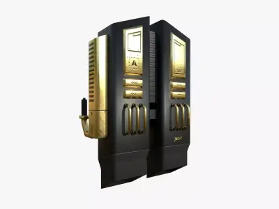 Jetpack F02 Golden Black - SciFi Character Design Low-poly 3D model