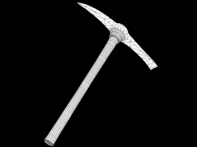 Old Pickaxe PBR Low-poly 3D model