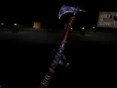 Game Ready Battle Axe Low-poly 3D model