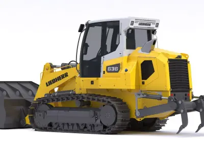 Liebherr LR 636 Litronic Crawler Loader 3D model