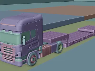 Vehicle cargo truck 3D model