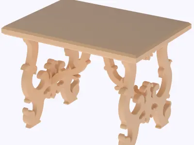 Dollhouse Antique 18th century table  3D print model purchase