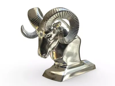 ram logo 3D model by 3dlogoman