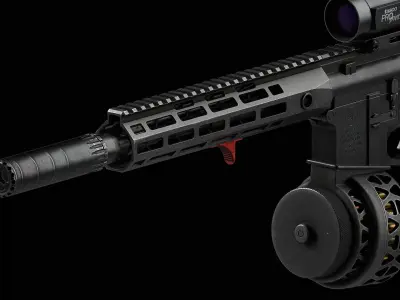 AR 15 Colt V2 Low-poly 3D model