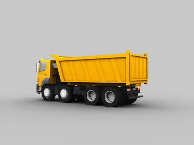 Lowpoly Dumper Truck Low-poly 3D model