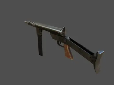 Blyskawica SMG - Shooter Weapon Low-poly 3D model