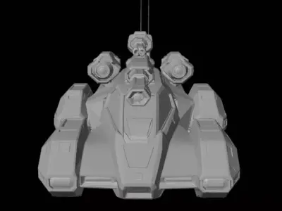 Futuristic Sci-Fi Battle Tank 3D model
