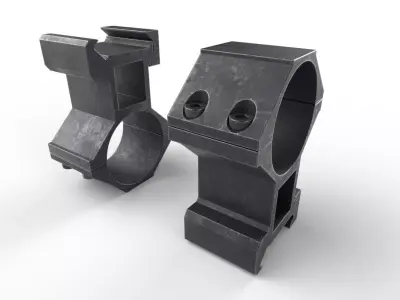 Scope Mount 01 Low-poly 3D model