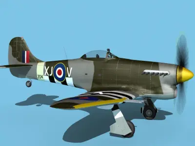 Hawker Hawker Tempest MK1 V06 3D model