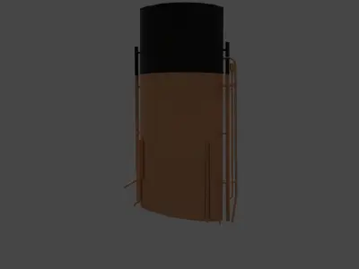RMS Titanic Funnel No1 Free low-poly 3D model