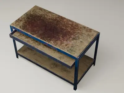 Work bench  Low-poly 3D model