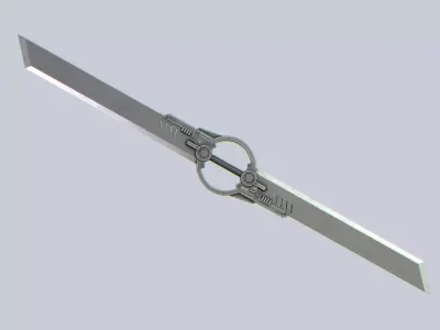 Twinblade Low-poly 3D model purchase