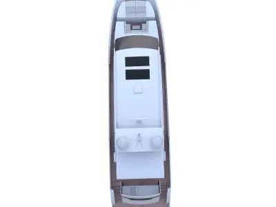 Luxury Yacht PBR Professional 3D Model All Quads Low-poly 3D model
