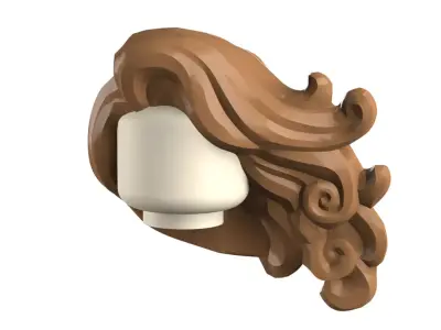 Custom3Dprint Minifigure Accessory - Minifigure Hair S3 - 09 3D print model