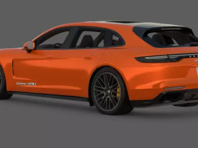 2021 Porsche Panamera Turbo S Sport Turismo 3D Model 3D model