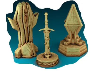 Stylized decor of Middle Ages Set Part 4 3D print model