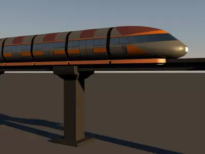 Monorail train  3D model