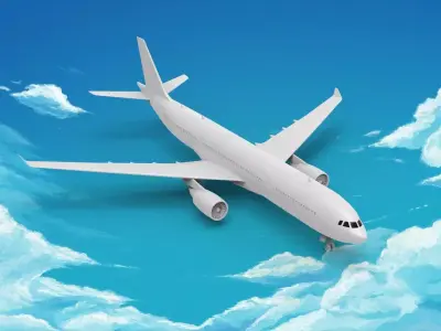 Airbus A330 3D model purchase