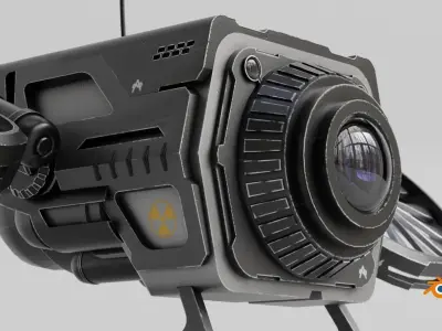 Sci Fi Military Robot Drone Concept 3D model