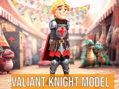 Valiant Knight model pack Low-poly 3D model