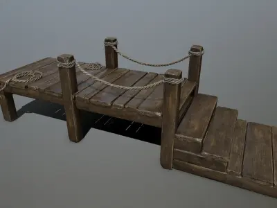 woods and ropes 3D model