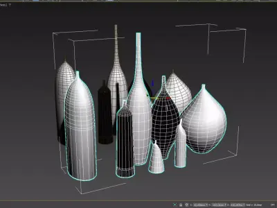 Much vase Low-poly 3D model