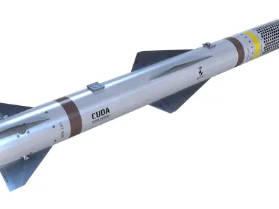 Lockheed Martin CUDA Air-to-Air Missile Concept Low-poly 3D model