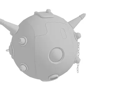 Sphere robot Low-poly 3D model
