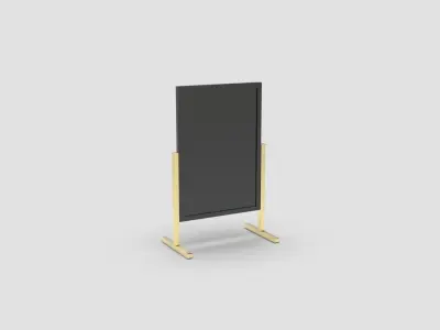 Style advertisement close to a urban street in city 3D model 2